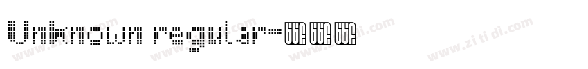 Unknown regular字体转换